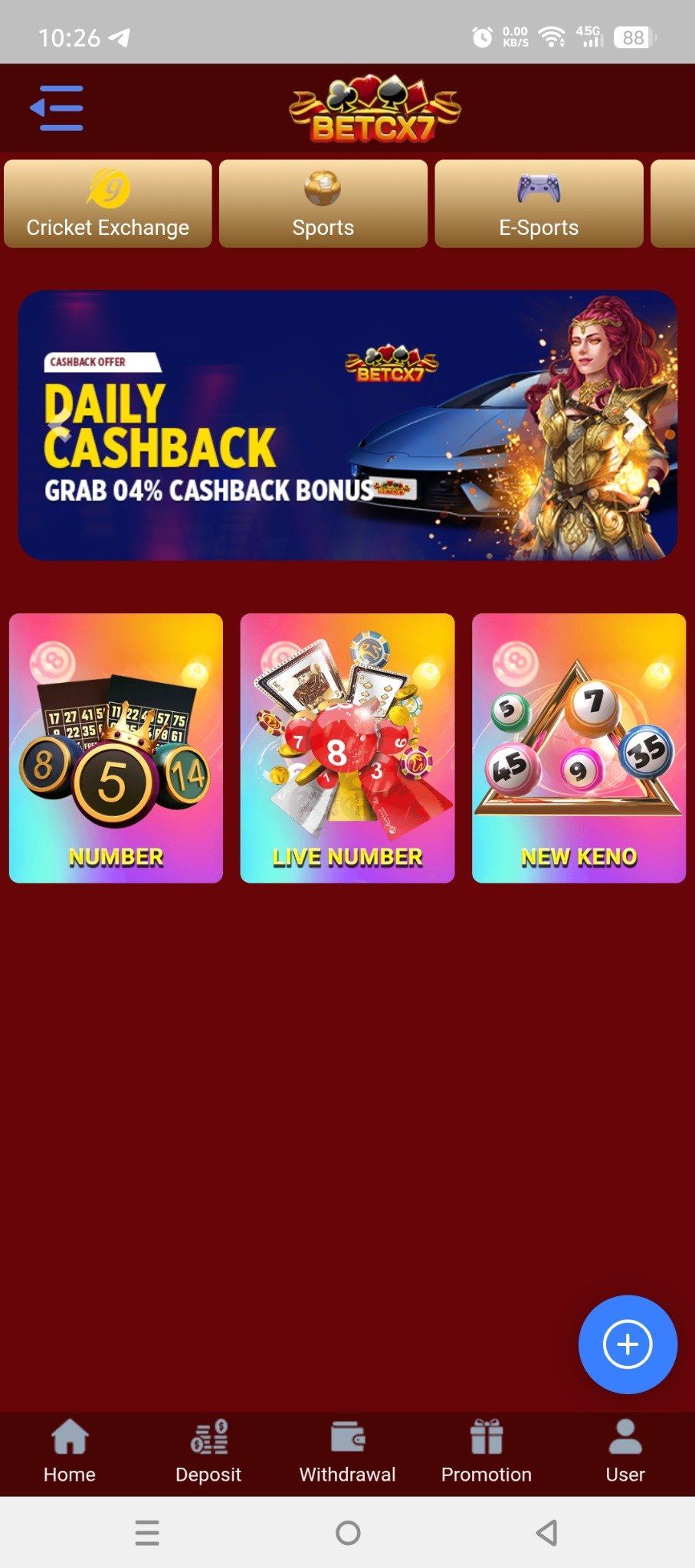 BetCX7 lottery games